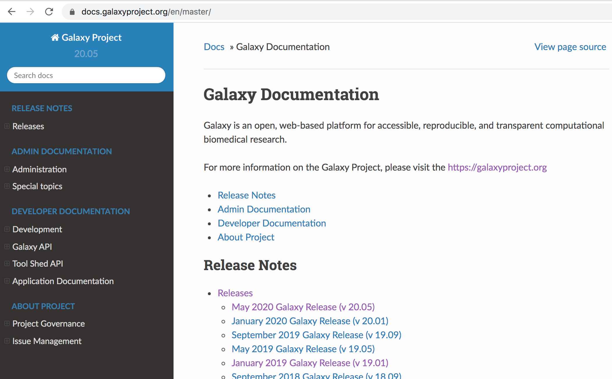 docs.galaxyproject.org