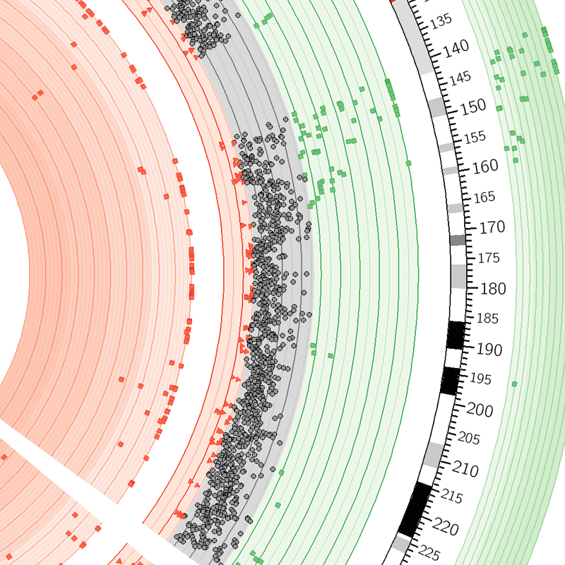 Example of a Circos scatter track